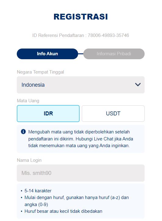 Langkah 2 Membuat Sbotop Akun