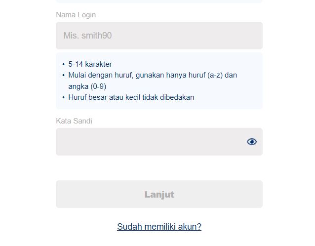 Langkah 4 Membuat Sbotop Akun