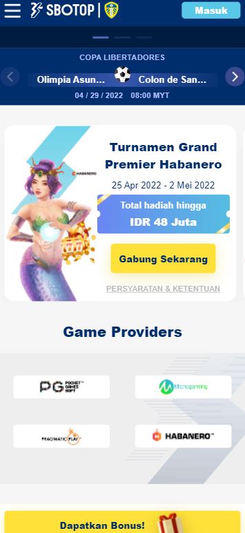 Sbotop mobile aplikasi